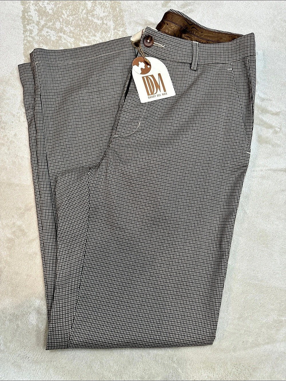 Danny del Mar Houndstooth Dress Pants Waist 28 NWT